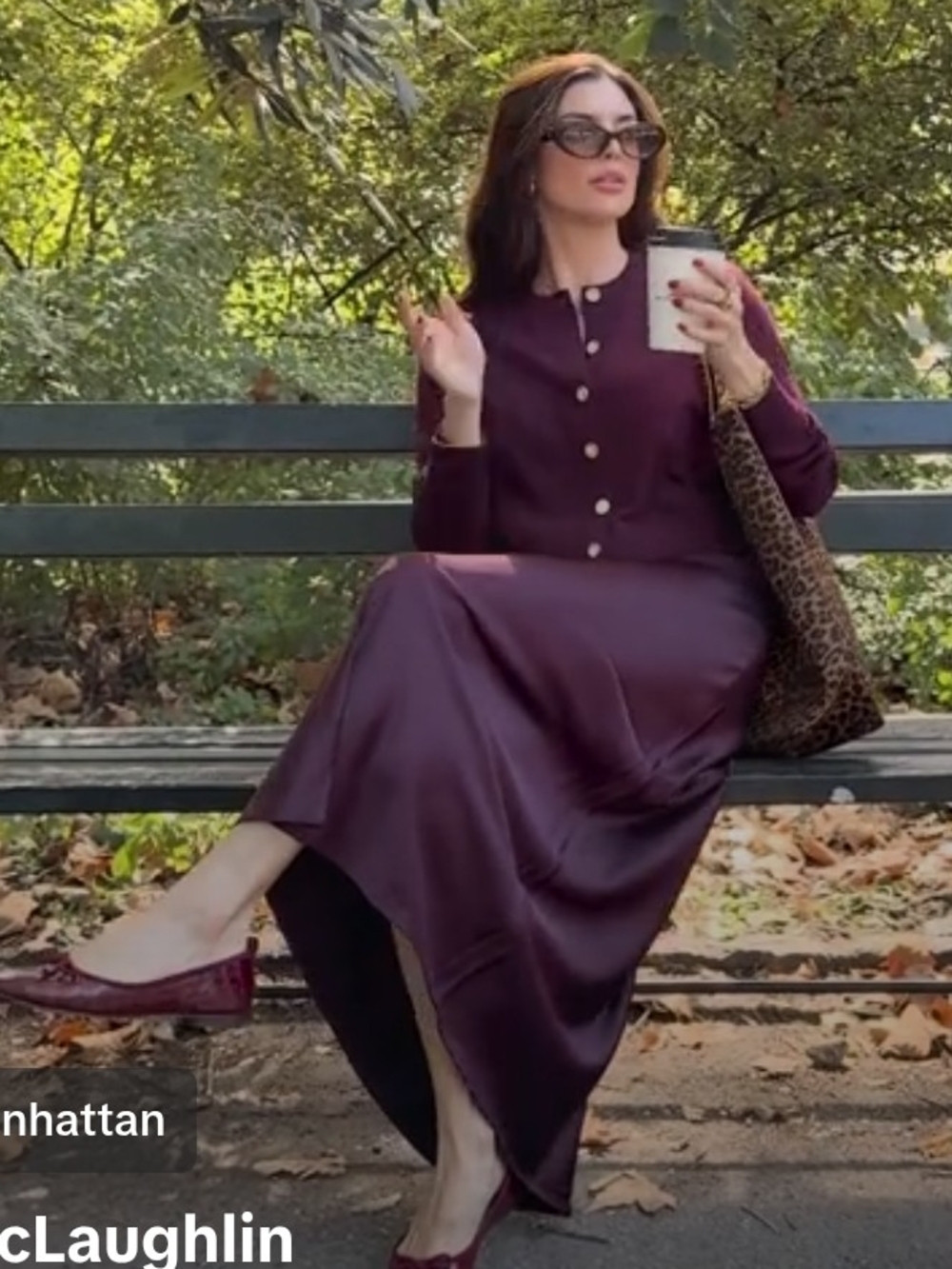 J. McLaughlin Satin Maxi Skirt in Burgundy